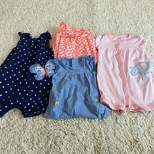 EUC Bundle Carter's Rompers 3 Month